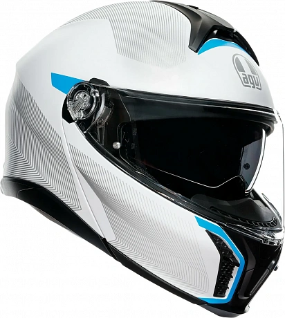 Шлем AGV TOURMODULAR FREQUENCY LIGHT GREY/BLUE от мотомагазина RFmoto