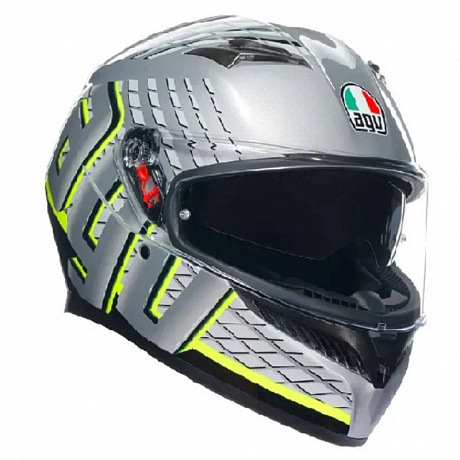 Шлем AGV K3 Fortify Grey-Black-Yellow Fluo от мотомагазина RFmoto