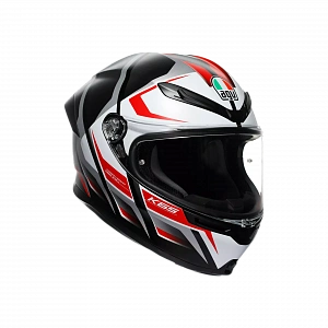 Шлем AGV K6 S KARVE MATT BLACK/WHITE/RED