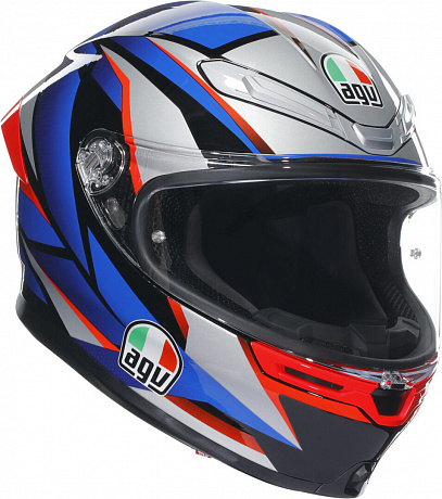 Шлем AGV K6 S SLASHCUT BLACK/BLUE/RED от мотомагазина RFmoto