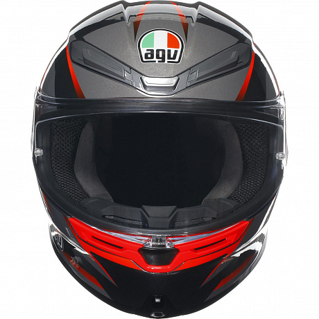 Шлем AGV K6 S SLASHCUT BLACK/GREY/RED от мотомагазина RFmoto