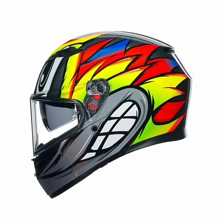 Шлем AGV K3 Birdy 2.0 Grey-Yellow-Red от мотомагазина RFmoto