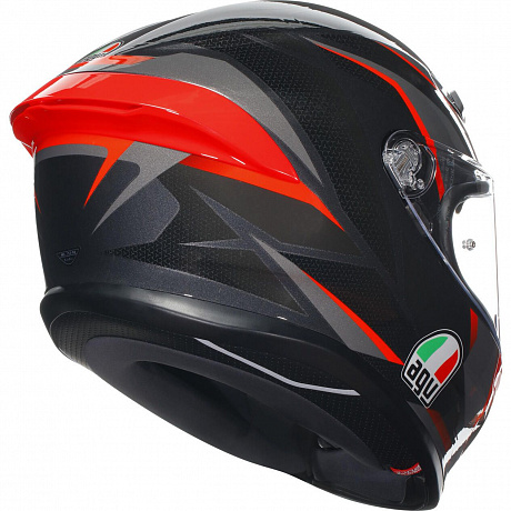 Шлем AGV K6 S SLASHCUT BLACK/GREY/RED от мотомагазина RFmoto