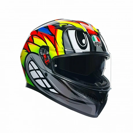 Шлем AGV K3 Birdy 2.0 Grey-Yellow-Red от мотомагазина RFmoto