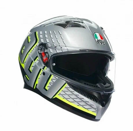 Шлем AGV K3 Fortify Grey-Black-Yellow Fluo от мотомагазина RFmoto