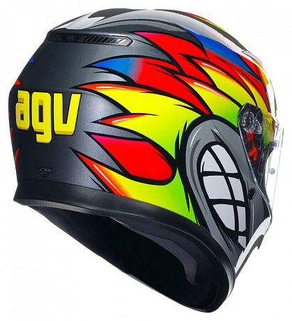 Шлем AGV K3 Birdy 2.0 Grey-Yellow-Red от мотомагазина RFmoto